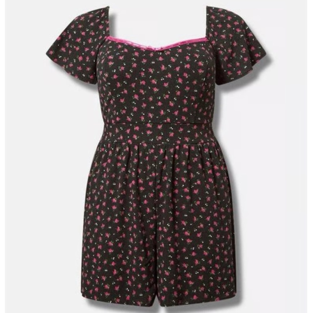 Torrid x Betsey Johnson Rosebud Roses Floral Gauze Romper 2X 18 20 - Picture 10 of 15